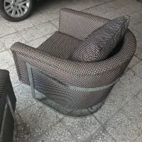 مبل نیم ست دو عدد مبل تک نفره برند استیل