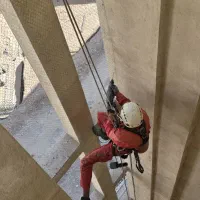 کار در ارتفاع با طناب،عایق نما،بدون نیاز داربست|خدمات پیشه و مهارت|بوشهر, |دیوار