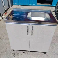 ظرفشویی سینک ‌ابچکان .کابینت زمینی .اجاق گاز .هود