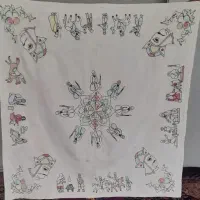 دیواری قاجاری انتیک سوزن دوزی شده