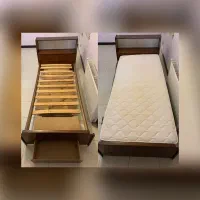 تختخواب یکنفره با تشک طبی و کفی سالم