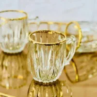 استکان لبه طلا لیوان پارچ قندان و ...