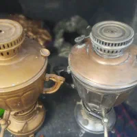 دو عدد سماور نفتی قدیمی سالم جنس برنج