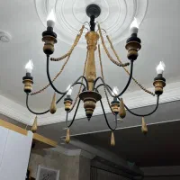 لوستر چوب فلزی