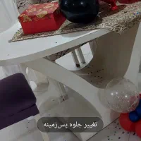 میز۶نفره چوبی سفیدبدون زدگی|میز و صندلی غذاخوری|کرج, باغستان|دیوار