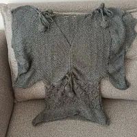 تاپ بافتنی خاکستری نقره ای براق ابریشمی