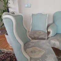 مبل شش نفره نیمه کلاسیک به همراه ۸ عدد صندلی|مبلمان خانگی و میز عسلی|رحیم‌آباد, |دیوار