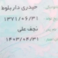 شناسنامه وکارت ملی پیداشده|اشیا|بروجرد, |دیوار