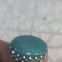 نقره نگین یشم و موزانایت رکاب دست