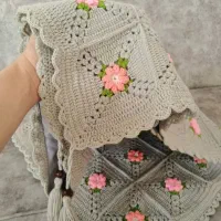 پتو بافتنی گلبرجسته