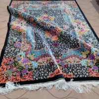 فرش ابریشم خالص زرنیم ریزبافت|فرش|قم, نیروگاه|دیوار