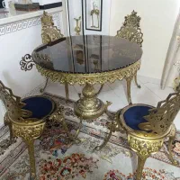 میز ناهار خوری طرح برنز  آلیاژ  ۴ نفره شیک
