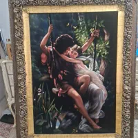 تابلو نقاشی روم و ژولیت روی مخمل