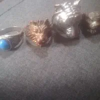 انگشتر طرح دار فیروزه