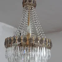 لوستر کریستال برنج