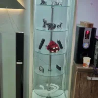 استند دکور چرخشی ۵ طبقه شیشه ای موتور دار