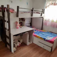 تخت خواب دو طبقه شیک|تخت و سرویس خواب|خمین, |دیوار