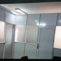 ۹متر پارتیشن سفید چوب و شسشه
