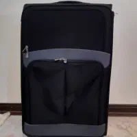 چمدان مشکی متوسط برزنتی کارکرده ارسالی از دانمارک|کیف، کفش، کمربند|تهران, شیخ هادی|دیوار