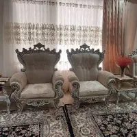 مبلمان استیل ۹نفره بهمراه میز عسلی های کامل|مبلمان خانگی و میز عسلی|آمل, |دیوار