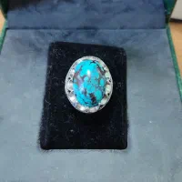 انگشتر فوق کلکسیونی فیروزه رنگ محک عنکبوتی مغز