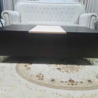 میزجلومبلی رنگ کرم قهوه ای