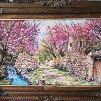 تابلو فرش ماشینی ۱۲۰۰ شانه طول ۱۱۵ عرض ۶۵