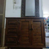 آینه و کنسول گره چینی چوب روس