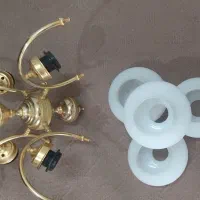 لوستر برنجی 4 شعله|لوستر و چراغ آویز|رودسر, |دیوار