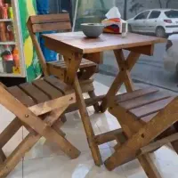 میز صندلی تاشو چوب روسی