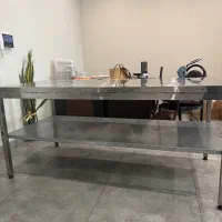 میز کار استیل درجه یک دو طبقه