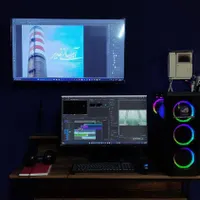 فروش کیس گیمینگ به همراه مانیتور عالی ۲۷ اینچ msi|رایانه رومیزی|اهواز, کوی طلاب|دیوار