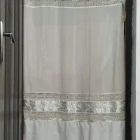 پرده طرح برجسته و حریر