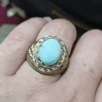 انگشتر نقره فیروزه عجمی نیشابور