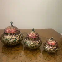قندان برنجی قلم زنی
