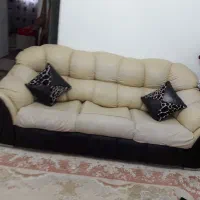 مبل ۵ نفره چرم|مبلمان خانگی و میز عسلی|بندر انزلی, جهانگانی|دیوار