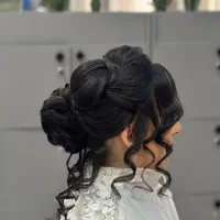 مدل شنیون با موی رنگی|خدمات آرایشگری و زیبایی|قزوین, |دیوار