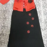 دودست کت ودامن قرمز یلدایی|لباس|یزد, |دیوار