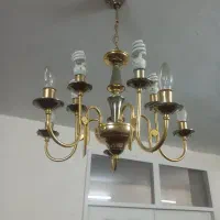 لوستر فلزی آب طلا برند چشمه نور