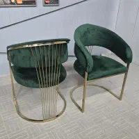 صندلی فلزی ابکاری طلایی