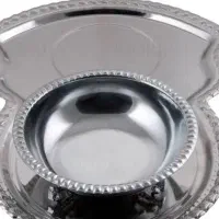 چای ساز سبد چوبی زیر سماوری وکاسه استیل دیگ سنگی