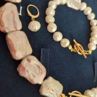 . باروک مروارید نامنظم طبیعی کمیاب رنگ یاسی کادو|جواهرات|تهران, دبستان|دیوار