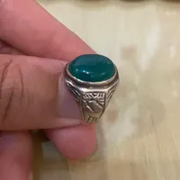 انگشتر نقره عقیق سبز