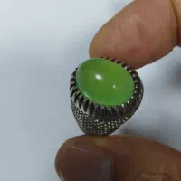 انگشتر عقیق سبزکاهویی