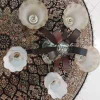 لوستر ۵ شاخه چوبی صحیح وسالم درحدنو|لوستر و چراغ آویز|تهران, جمالزاده|دیوار