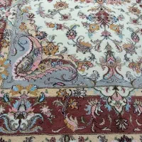 یک جفت فرش ۹متری سالاری گل ابریشم