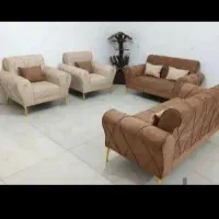 مبل. زر آبی کد 565|مبلمان خانگی و میز عسلی|پرند, فاز ۱|دیوار