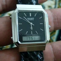 انگشتر نقره یاقوت معدنی و ساعت دوزمانه اورینت|جواهرات|سقز, |دیوار