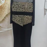 پیراهن مجلسی مشکی طلایی سایز 46 قیمت 950تومات|لباس|تهران, مشیریه|دیوار