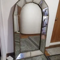 آینه درسا چرم و قفس فلزی